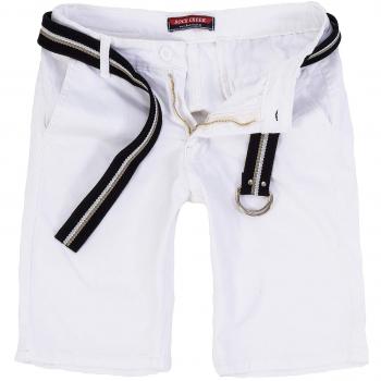 Rock Creek Herren Chinoshorts mit integriertem Gürtel, 42 (Weiß)