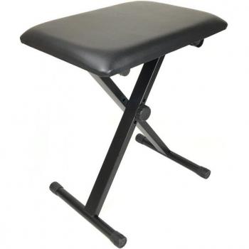 Black Leather Piano Seat