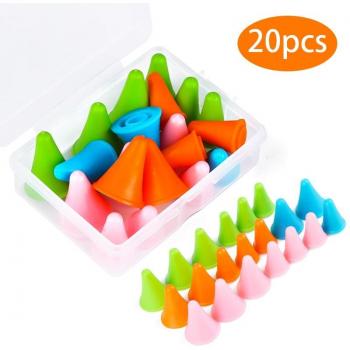 LMDZ 20PCS Knitting Needle Tips Soft Caps