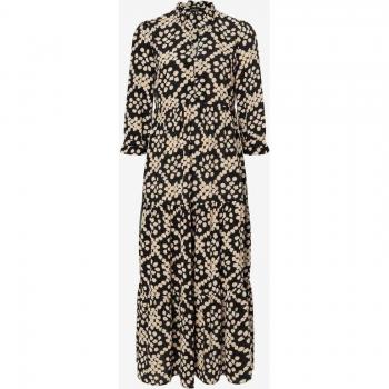 More & More A-Linien Maxikleid aus Viskose im Stufen-Look, Größe 38
