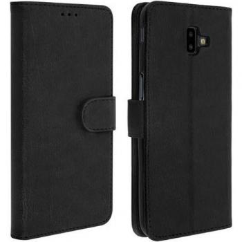 Case a libro Samsung Galaxy J6 Plus con supporto e porta carte – Nero
