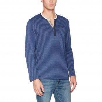 TOM TAILOR Herren Langarmshirt Langarm Henley 10382290910, Gr. XX-Large, Blau