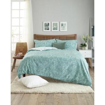 Eco‑Soft Green Cow Design Duvet Cover – 200‑TC, Double Bed