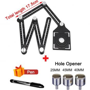 Aluminium‑Winkel 4‑Faltensucher – Lokalisierungswerkzeug mit Perforationsschablone