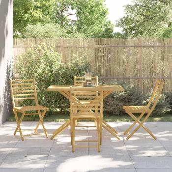 VidaXL 5 Piece Outdoor Dining Set Bamboo