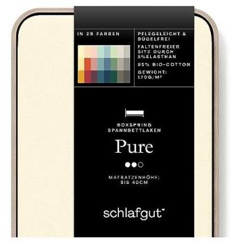 Schlafgut Spannbettlaken PURE BOXSPRING 90x200, Bio-Baumwolle, für Matratzen bis 40 cm