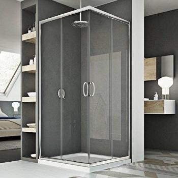 Cabine de Douche 80x120CM H185 Modèle Junior Verre Transparent