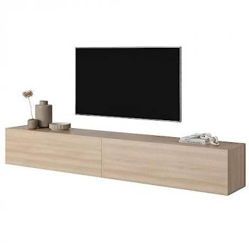 Armoire de télévision BISIRA 200 cm – Chêne Linberg
