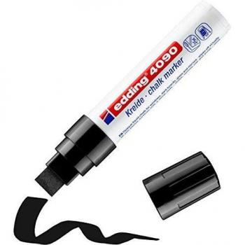 Edding 4090 4-4090001 Kreidemarker, 4-15mm, Keilspitze, schwarz