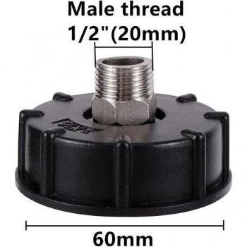 S60x6 IBC Adapter for 1/2 & 3/4 Threads