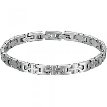 BRACCIALE UOMO ACCIAIO INNESTATO CON CROCE – GIOIELLI DI QUALITÀ
