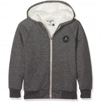 Billabong All Day Sherpa Sweat à capuche fermeture éclair Homme Gris Foncé Mélangé FR : L