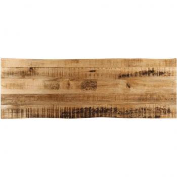 VidaXL Tablero de mesa borde natural madera maciza mango 120x40x3,8 cm