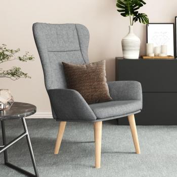 Chaise relax gris clair tissu vidaXL