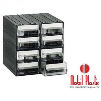 Cassettiera Mobilplastic trasparente 8 cassetti