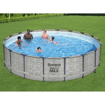 Piscine Power Steel 549x122 cm Bestway – Environnement aquatique sans fond