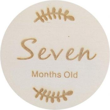 Disque en bois pour l'enregistrement mensuel de bébé