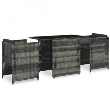 Set de jardin bistro 3 pièces avec coussins