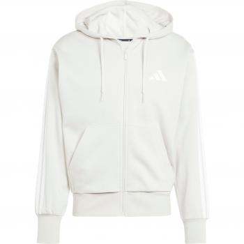 Adidas Felpa Con Zip Essentials 3 Stripes Fleece – Silver 2XL