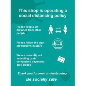 Shop Operational Notice – Self-Apply Vinyl Banner
