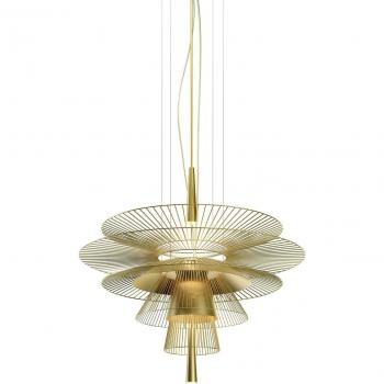 Apliques suspendidos Forestier Gravity 1 Crema, 86 cm de ancho