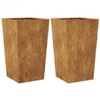 Caixa de Plantio VidaXL 2 peças 45x45x75 cm aço para exteriores
