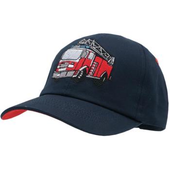 Maximo GOTS Youth Fire Engine Helmet Cap – 49 cm, Blue & Yellow