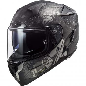LS2 Motorradhelm NC Herren, Schwarz, M