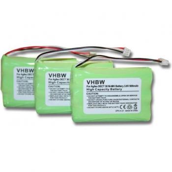 VHbw 3X Batteria Vhbw 600mAh per Telefono Cordless Gfeo Come 23no09tt30