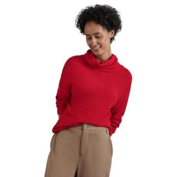 Top Street One Femme Tissu Optique Tricot Rouge 42