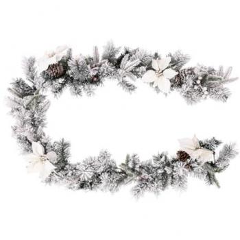 Guirnaldas de Navidad Florales y Brillantes – Versión Blanca