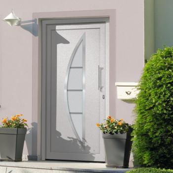 VidaXL Sturdy White Front Door with Glass Panel 98 by 208 cm