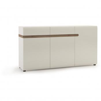 Chelsea 3 Door 2 Drawer Sideboard White with Oak Trim