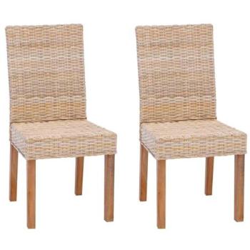 Dining Seat Pair – Solid Mahogany, 45x54x93cm