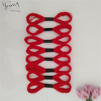 Hilo de bordar y coser, 8 piezas, 100% algodón, longitud 8 cm