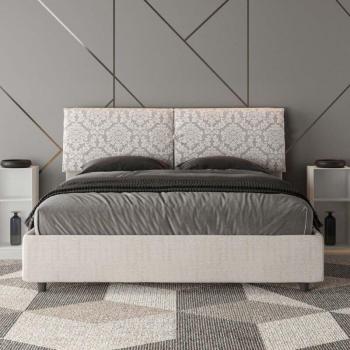 Cama 160x190 con tela Giada, relleno Agate y soporte Mados