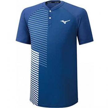 Herenshirt Mizuno Shadow Blauw/Wit
