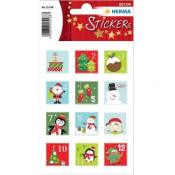 10 x HERMA Adventskalenderzahlen Kinder beglimmert