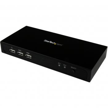 Ultra‑HD 2‑Port DisplayPort KVM, 4K @30Hz + USB 2.0 Hub