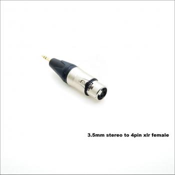 Gold Plated Neutrik 4 Pin XLR to 4.4mm Adapter Male to Female