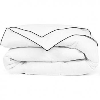 Couette veloutée blanche 135 × 200 cm, parures de lit, 4 saisons