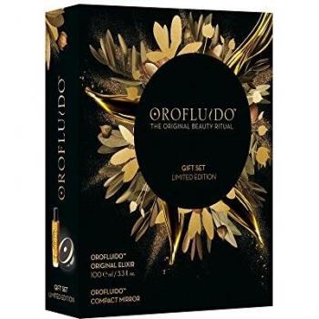 Orofluido Luxus-Geschenkpaket – 100 ml Amberparfum‑Öl mit kompaktem Spiegel