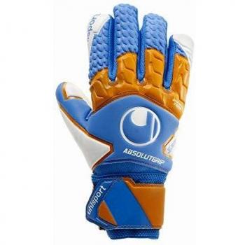 Uhlsport Unisex-Adult Torwarthandschuhe Absolutgrip HN Pro Junior, Cyan/Fluo orange/weiß, 4.5