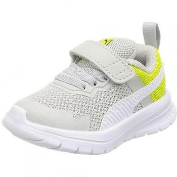 Zapatillas Casual Puma Evolve Run Mesh para Niños, Gris, con Sistema de Velcro y Cordón