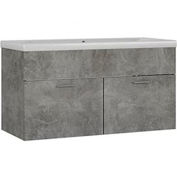 Lavabo Integrado en Madera Ingeniería Gris