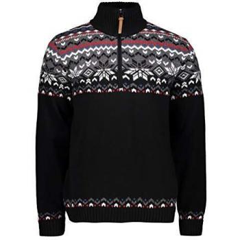 Pull à col roulé en maille noire pour homme – 56