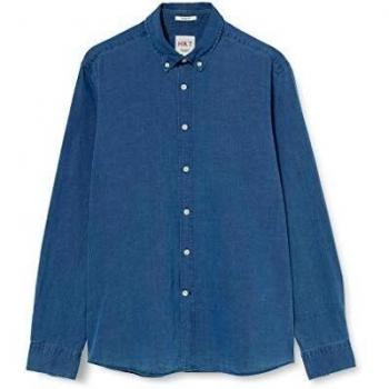 Chemise Business Indigo Texturée Hackett Hkt, Bleu, 42 (Large) Homme