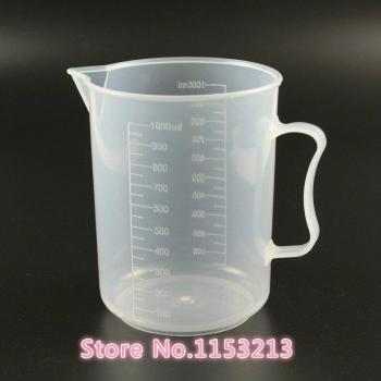 Graduated 1000mL Clear Plastic Beaker with Handle