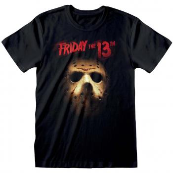 Freitag der 13. Herren T-Shirt mit Maske schwarz S bis XXL