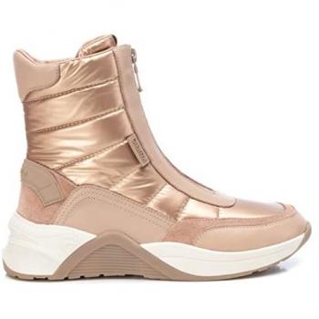 Botines Carmela 160363 com Zíper Frontal em Nude